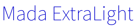 Mada ExtraLight 字体